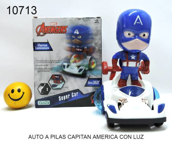 Imagen de AUTO A PILAS CON CAPITAN AMERICA CON LUZ  10.24